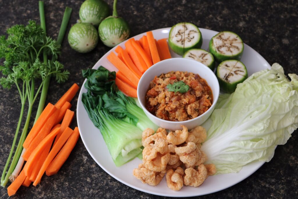 Northern Thai Food Called “Nam-Prik-Ong”